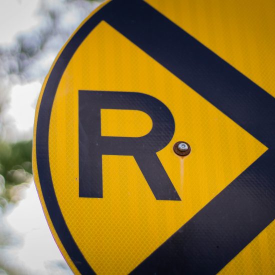 Railroad crossing sign